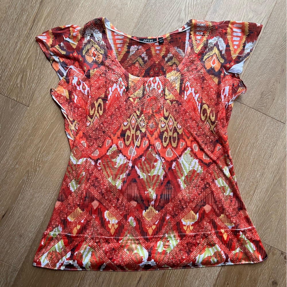 Orange short sleeve shirt